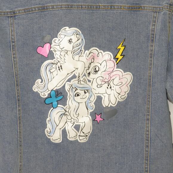 My Little Pony Denim Retro Cartoon Girls Jean Jacket - Picture 4 of 8